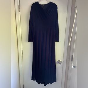 Beautiful Modest Velvet Black Dress, size small
